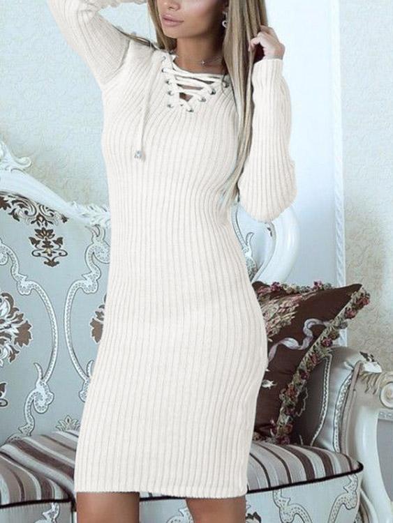 Ladies Long Sleeve Casual Dresses