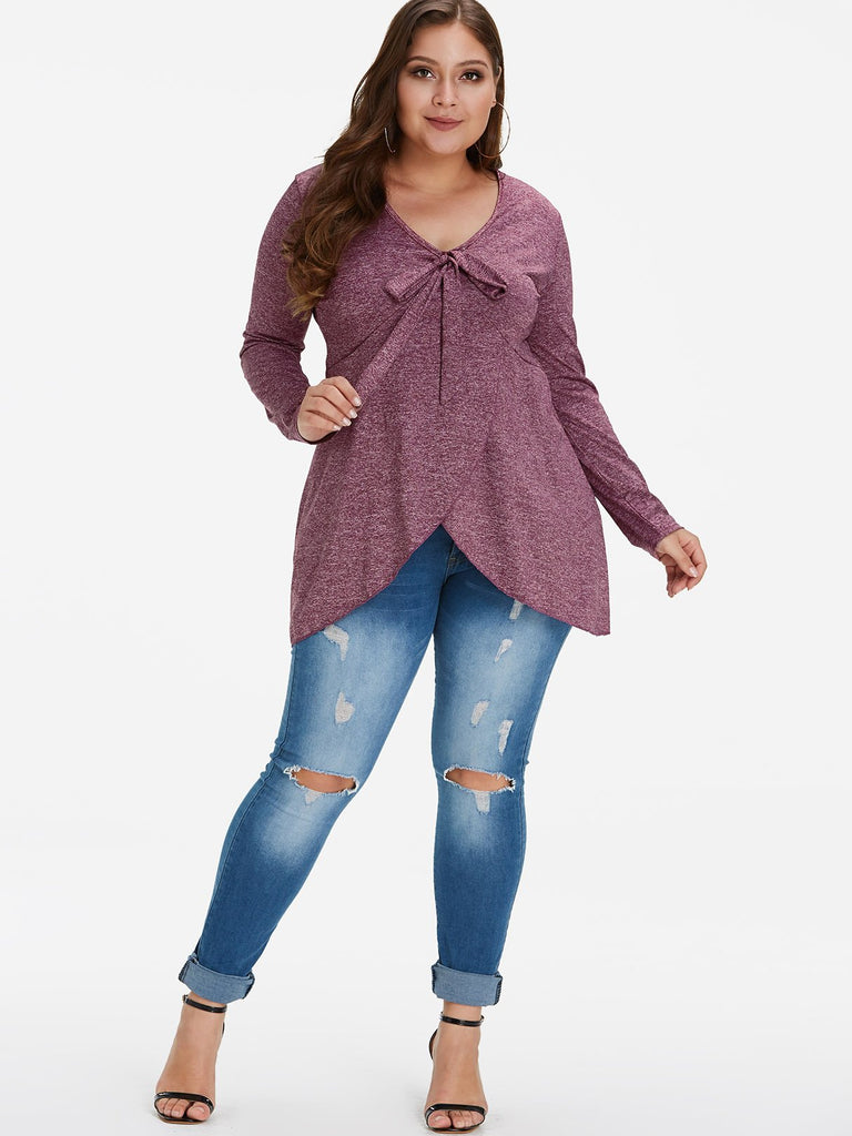 Womens Long Sleeve Plus Size Tops