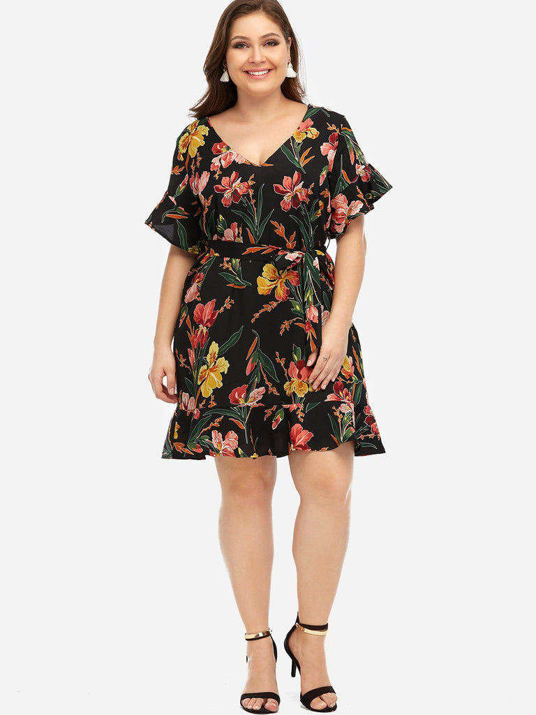 Womens Short Sleeve Plus Size Dresses