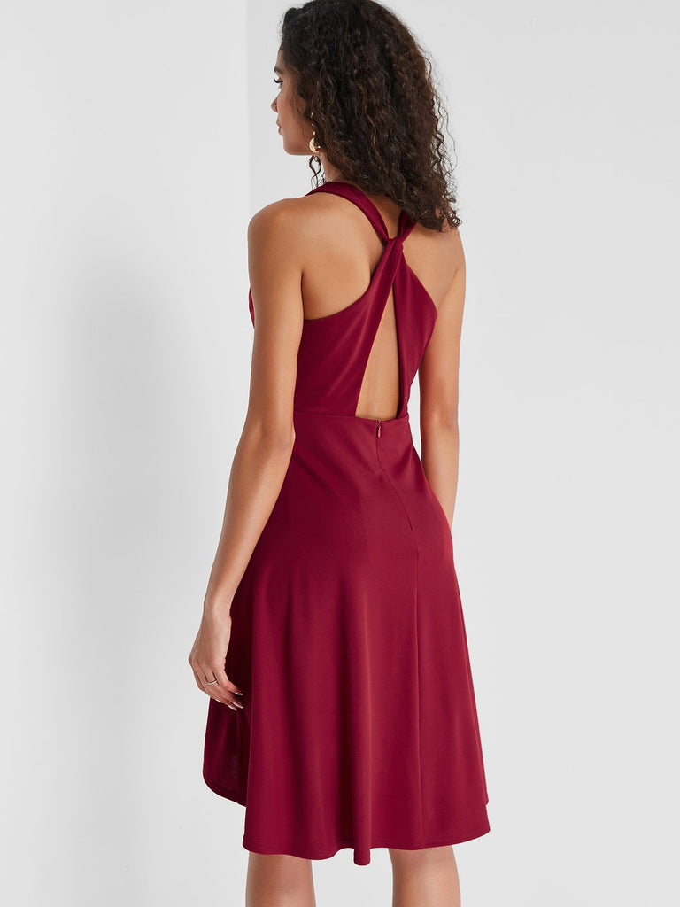 Womens Burgundy Casual Dresses