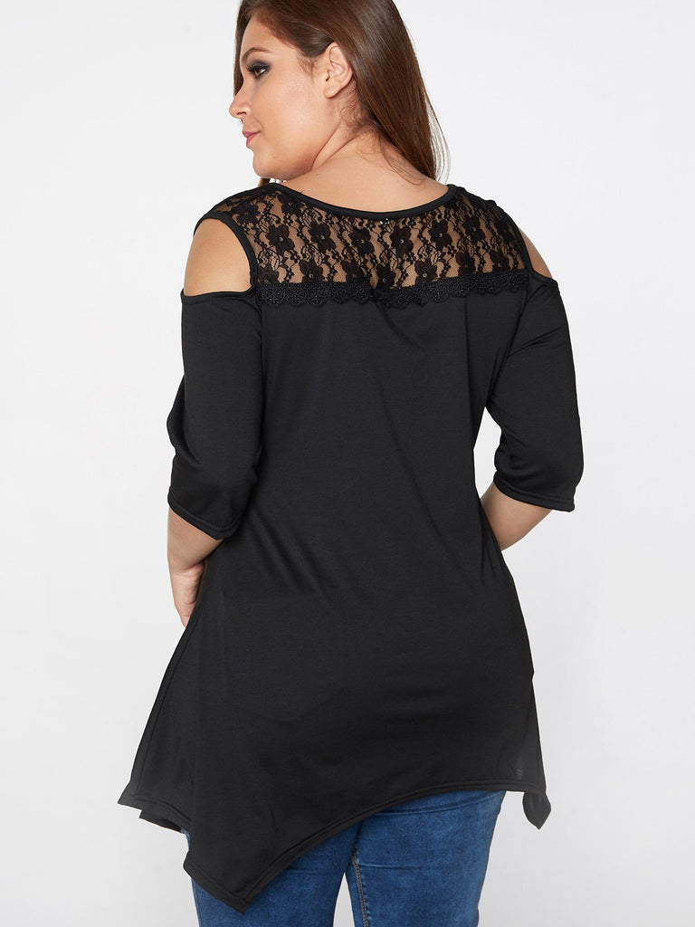 Womens Black Plus Size Tops