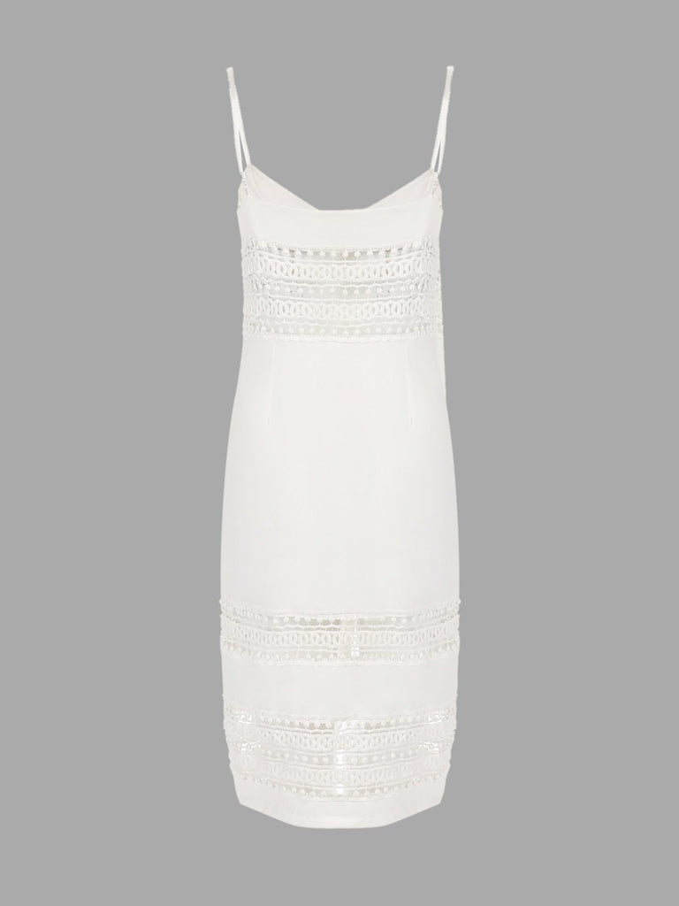 Womens White V-Neck Dresses