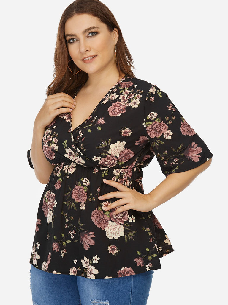 Ladies Black Plus Size Tops