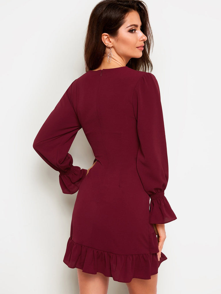 Womens Burgundy Sexy Dresses