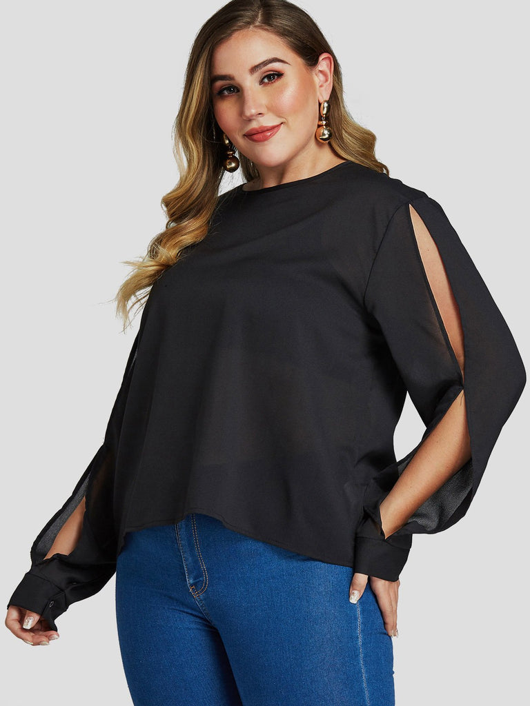 Ladies Black Plus Size Tops