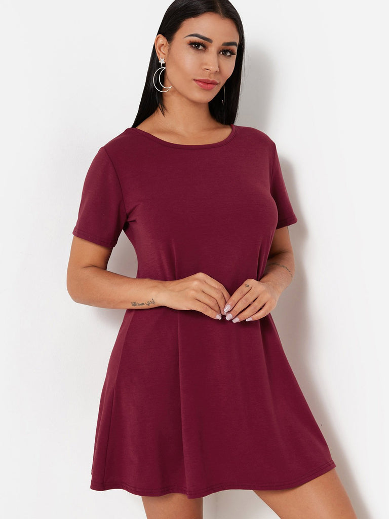 Womens Short Sleeve Mini Dresses