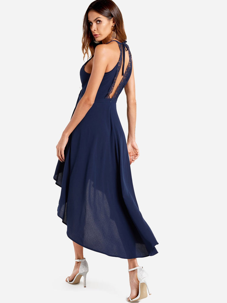 Womens Navy V-Neck Dresses