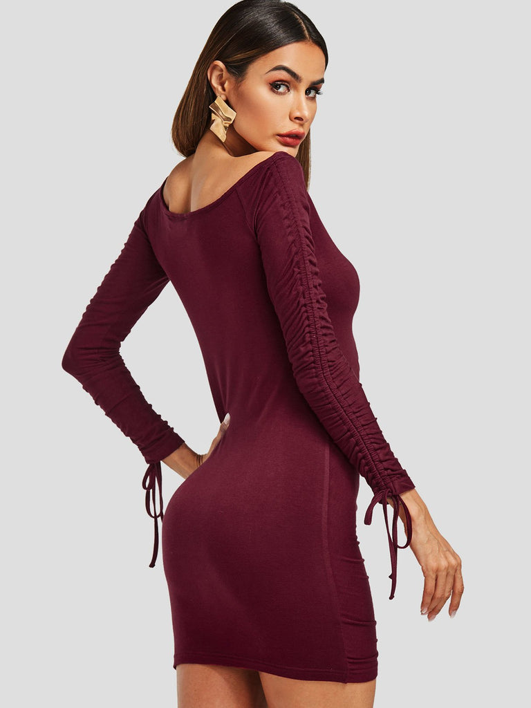 Womens Burgundy Mini Dresses