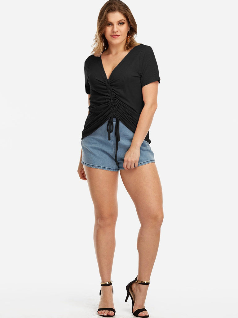 Womens Short Sleeve Plus Size Tops