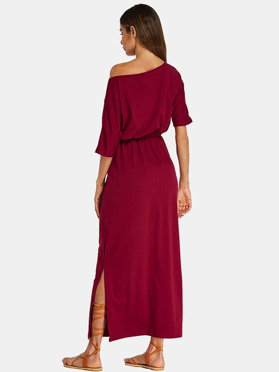 Womens Burgundy Casual Dresses