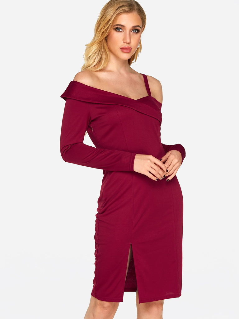 Womens Long Sleeve Sexy Dress