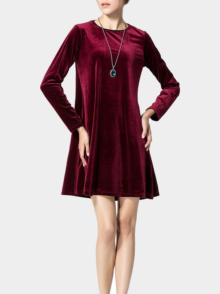 Womens Burgundy Casual Dresses