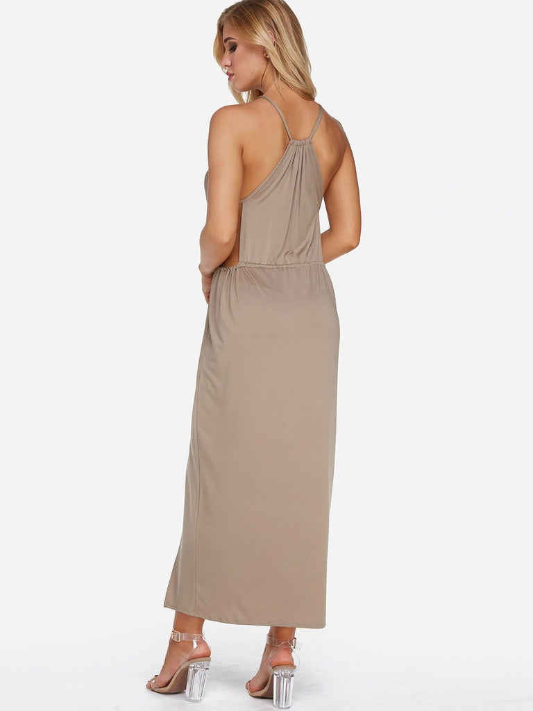 Womens Khaki Sexy Dresses