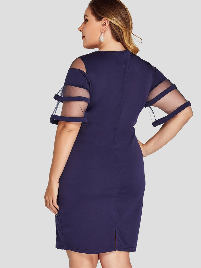 Womens Dark Blue Plus Size Dresses