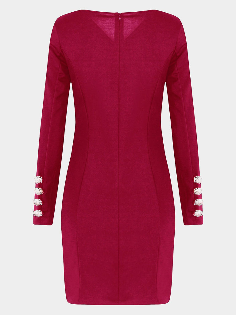 Ladies Burgundy Casual Dresses