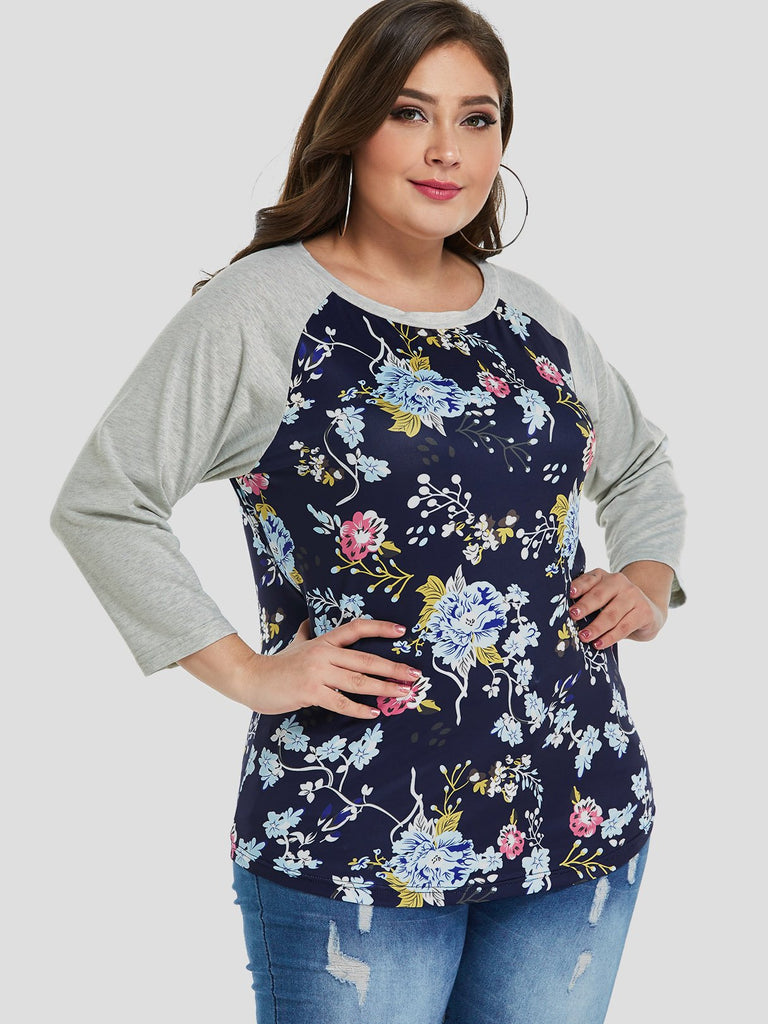 Ladies 3/4 Sleeve Plus Size Tops