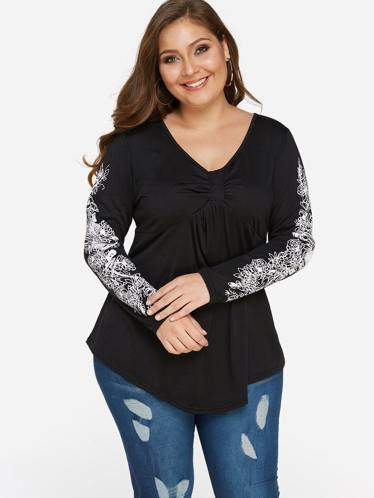 Ladies Black Plus Size Tops