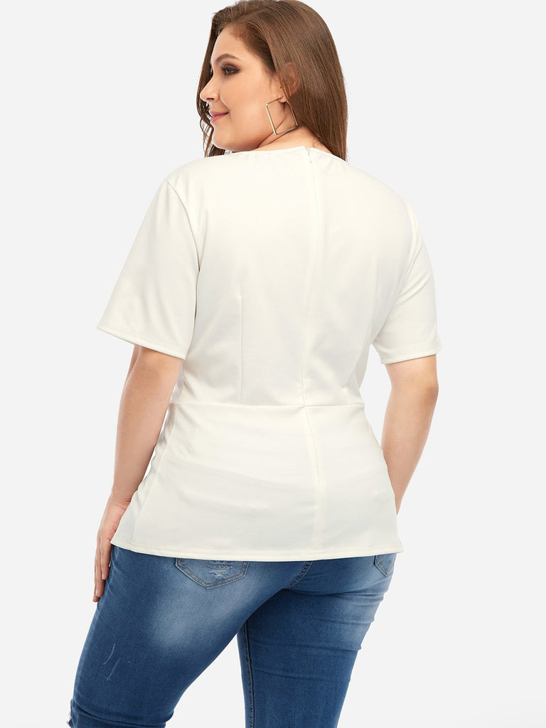 Womens White Plus Size Tops