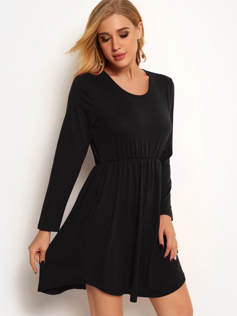 Womens Long Sleeve Mini Dress