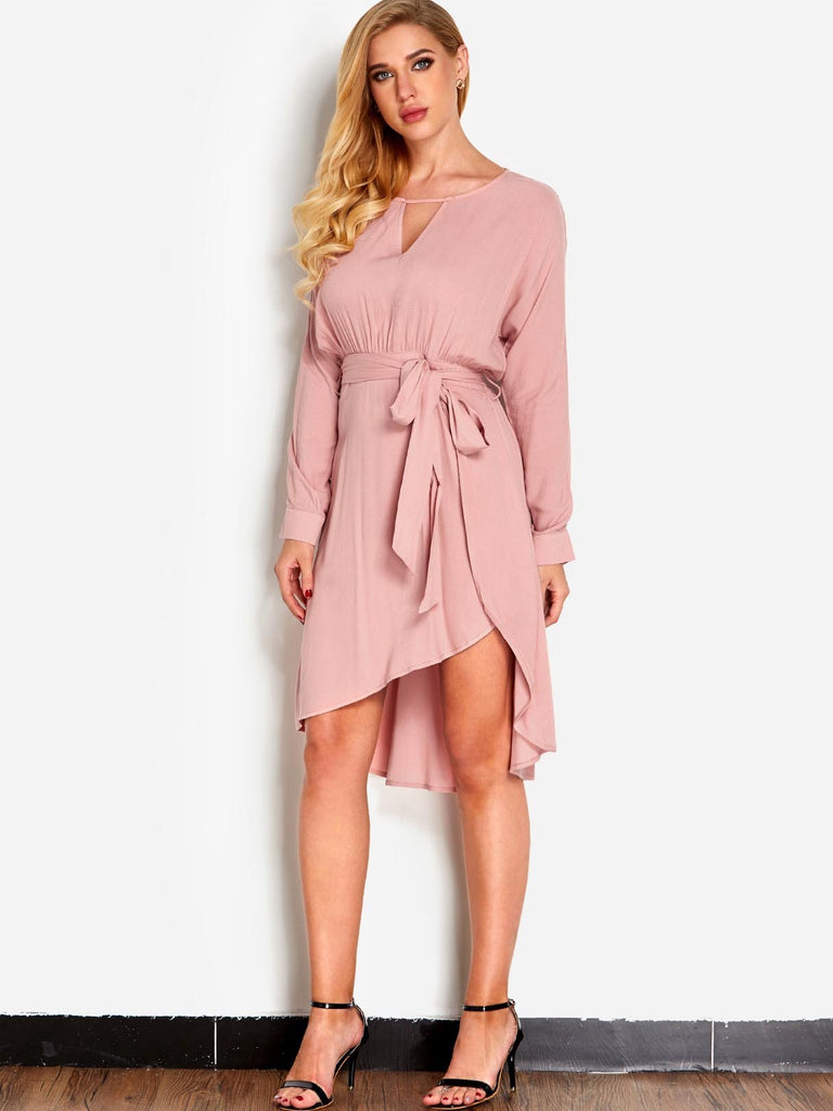 Ladies Pink Casual Dresses