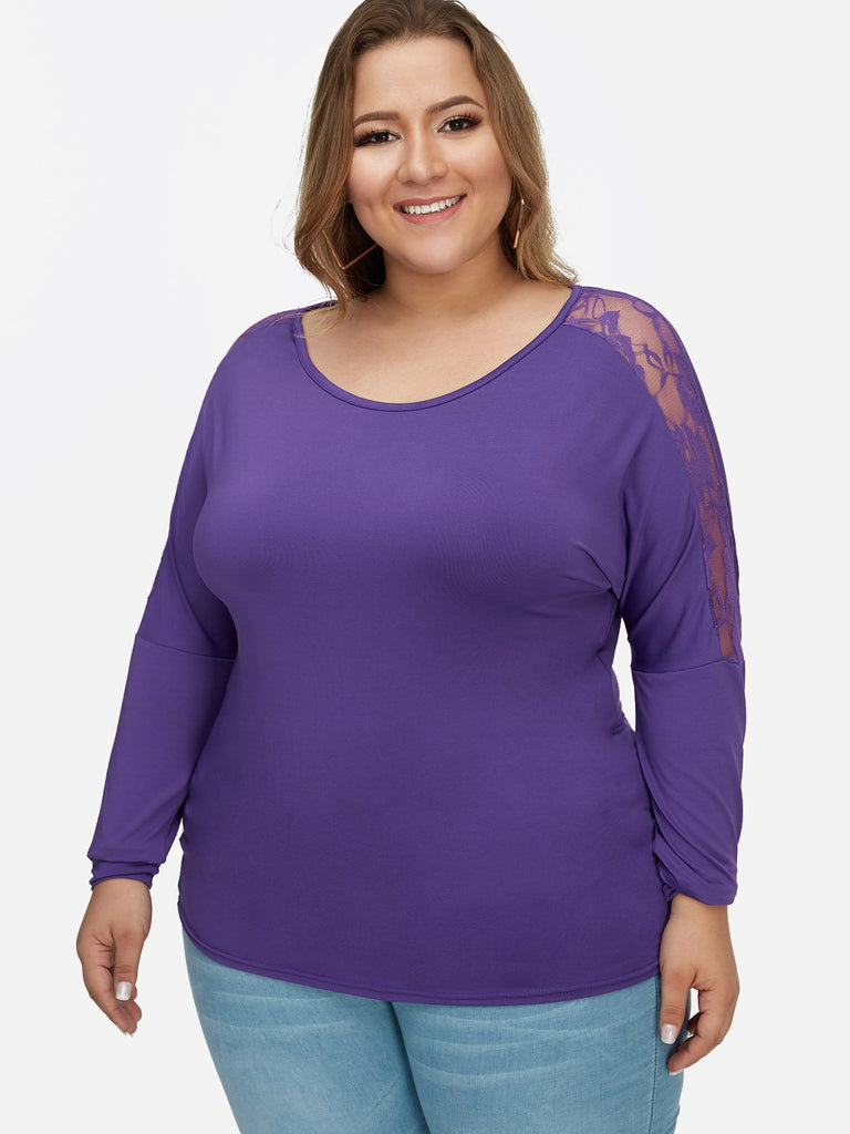 Womens Plus Size Purple Tops