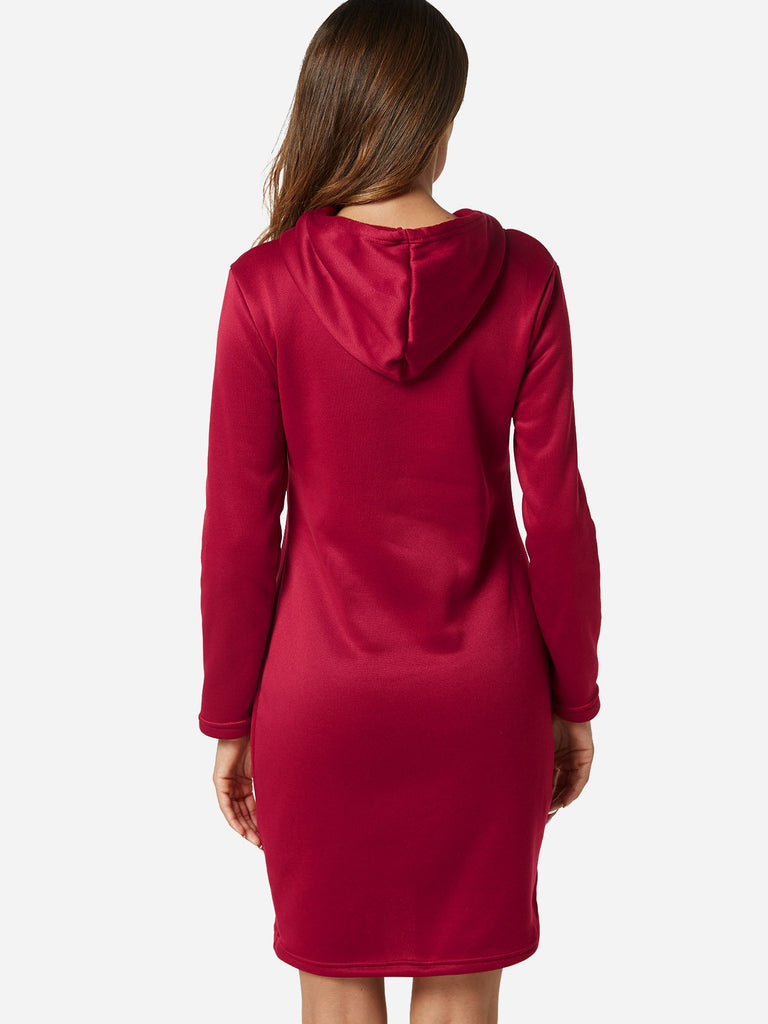 Womens Burgundy Casual Dresses