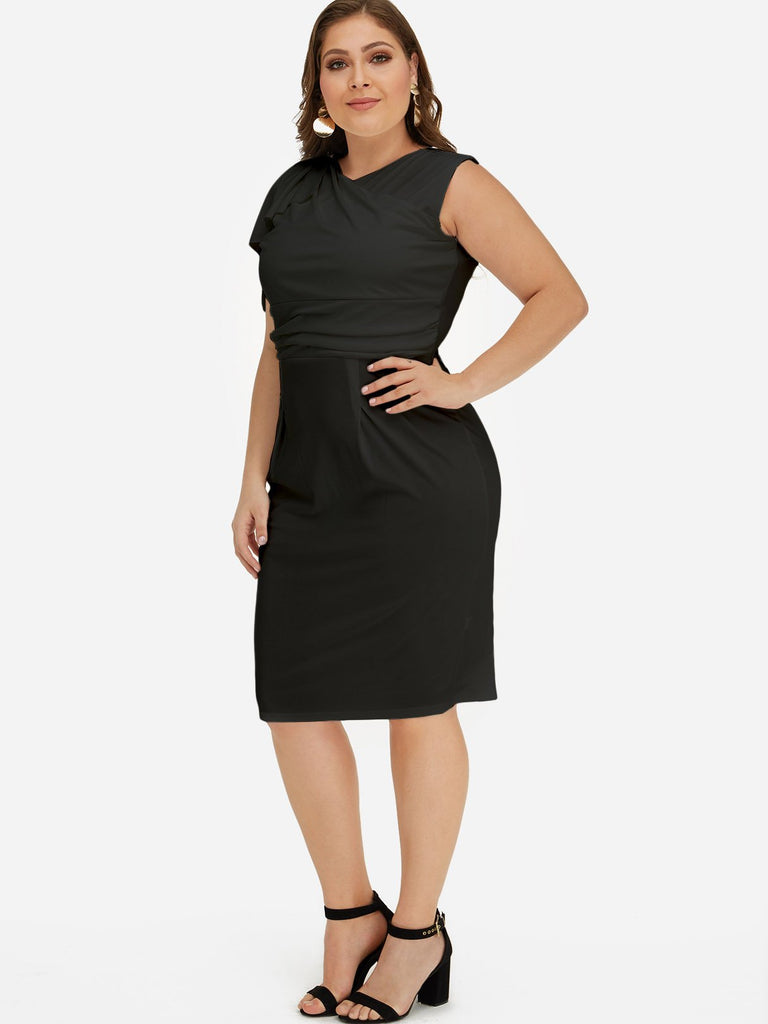 Ladies Short Sleeve Plus Size Dress