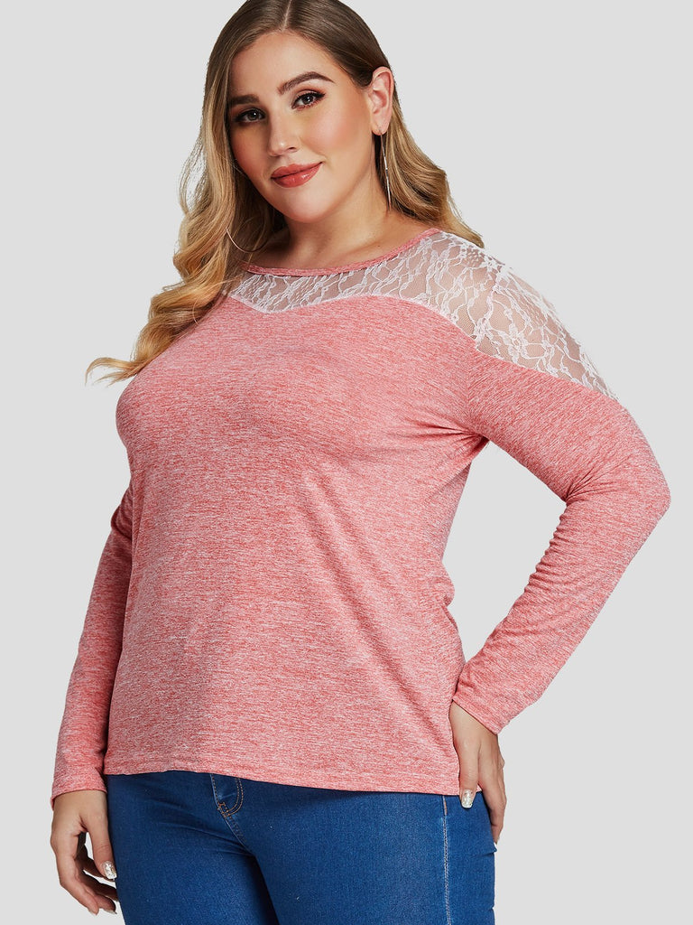 Ladies Long Sleeve Plus Size Tops