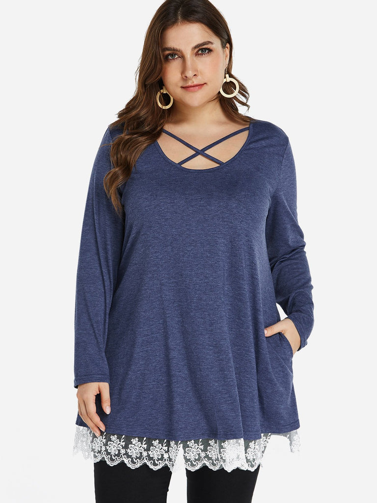 Womens Plus Size Purple Tops