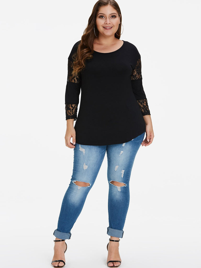 Womens Long Sleeve Plus Size Tops