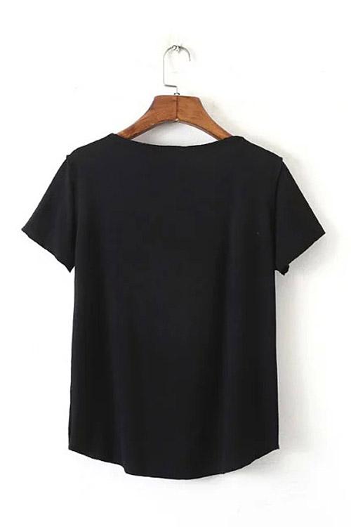 Womens Black T-Shirts