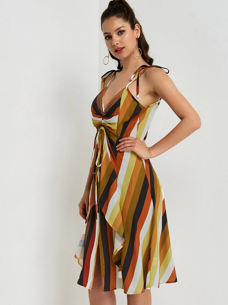 Ladies Striped Casual Dresses