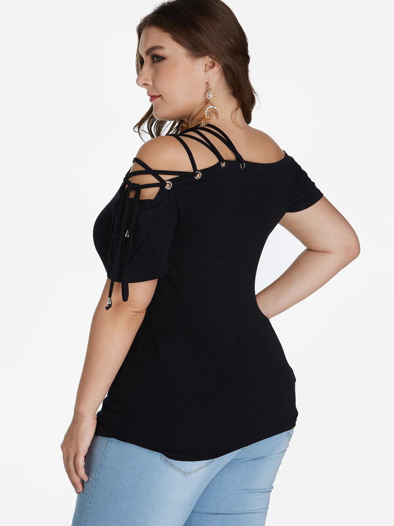 Womens Black Plus Size Tops