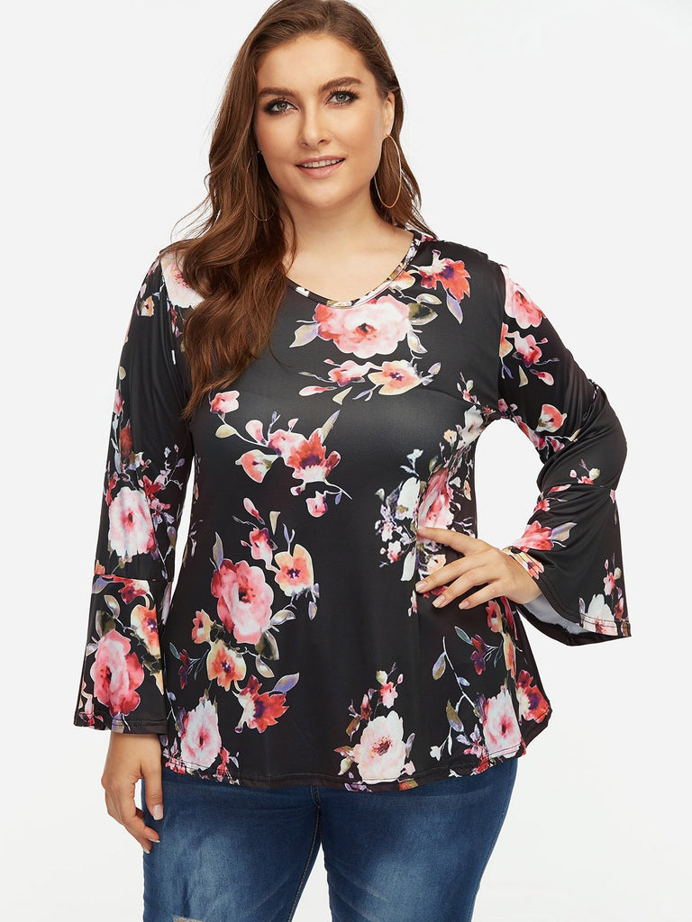 Ladies Black Plus Size Tops