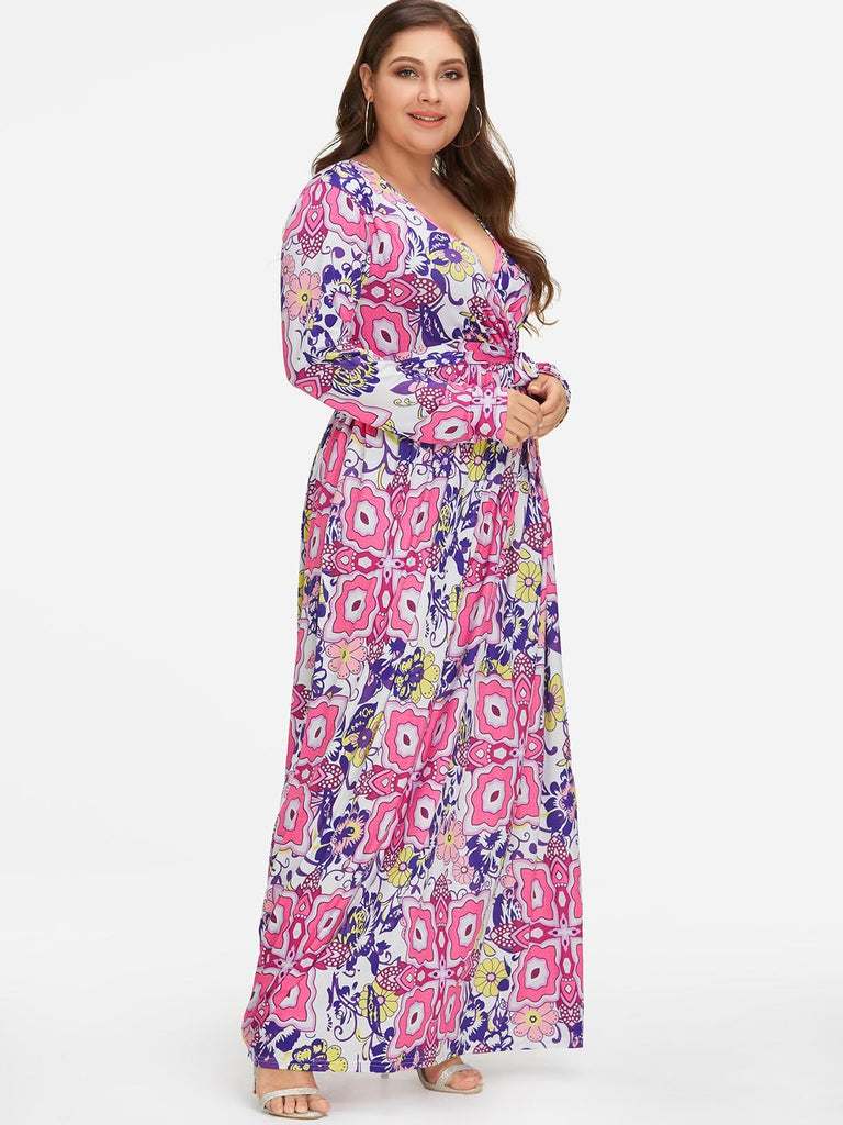 Ladies Floral Plus Size Dresses