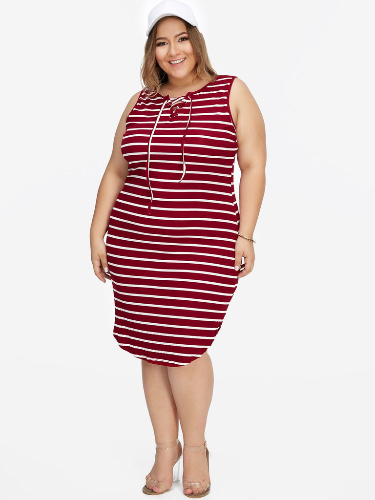 Womens Sleeveless Plus Size Dresses