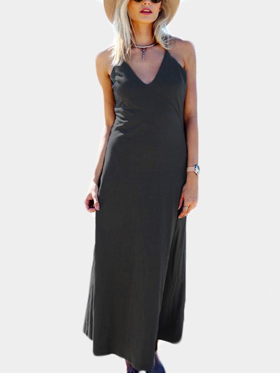 Womens Grey Maxi Dresses