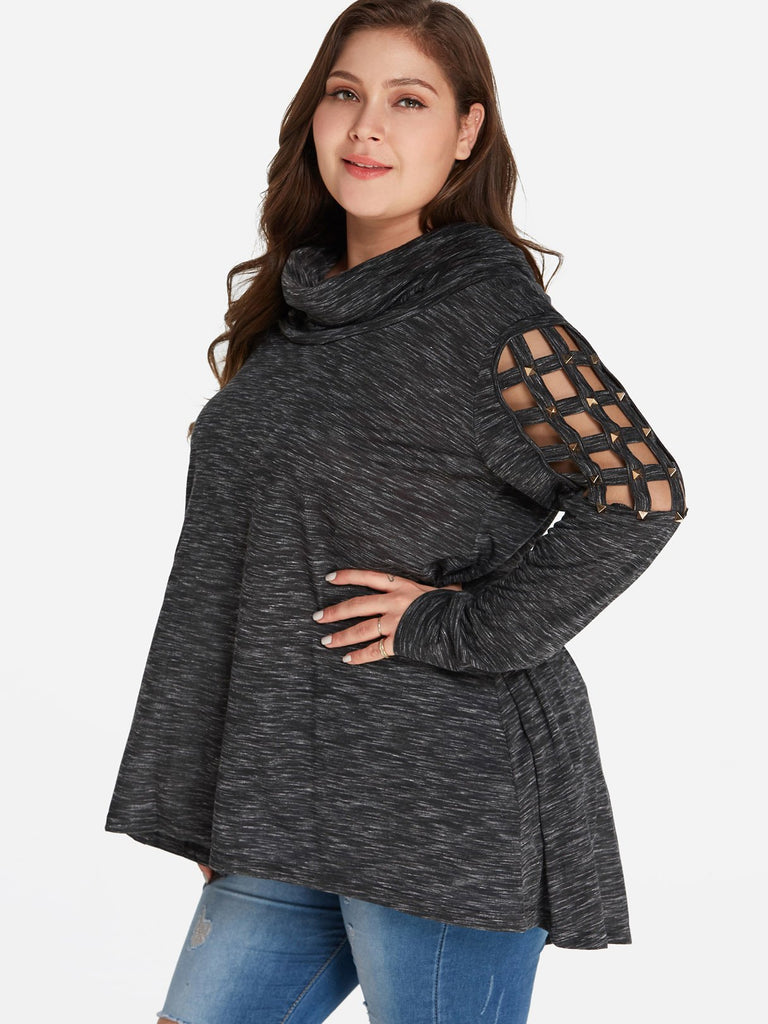 Ladies Grey Plus Size Tops