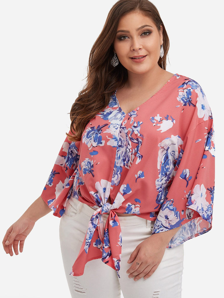 Ladies Floral Plus Size Tops