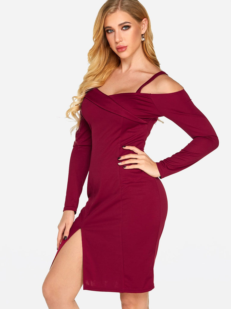 Ladies Burgundy Sexy Dresses