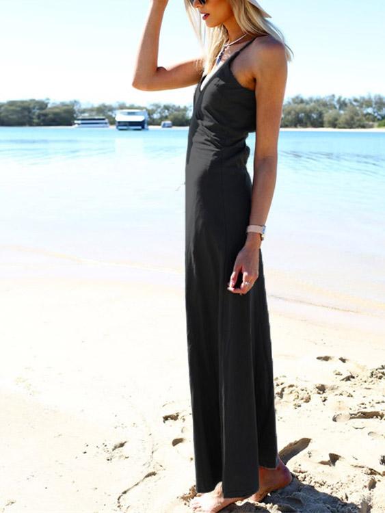 Womens Sleeveless Maxi Dress