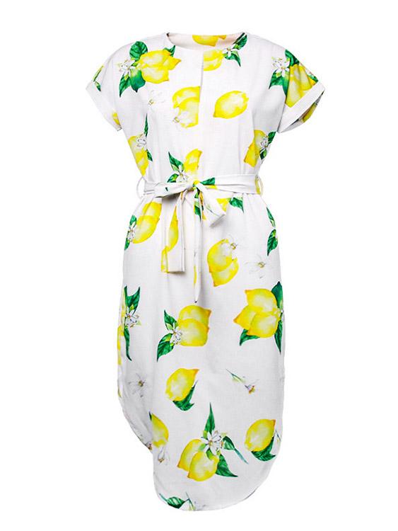 Ladies Yellow Floral Dresses