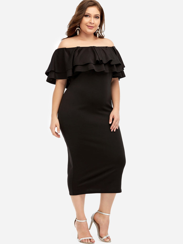 Ladies Black Plus Size Dresses