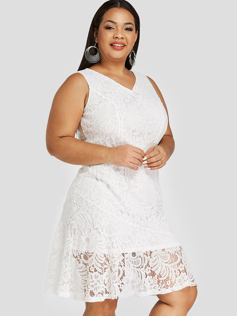 Womens White Plus Size Dresses