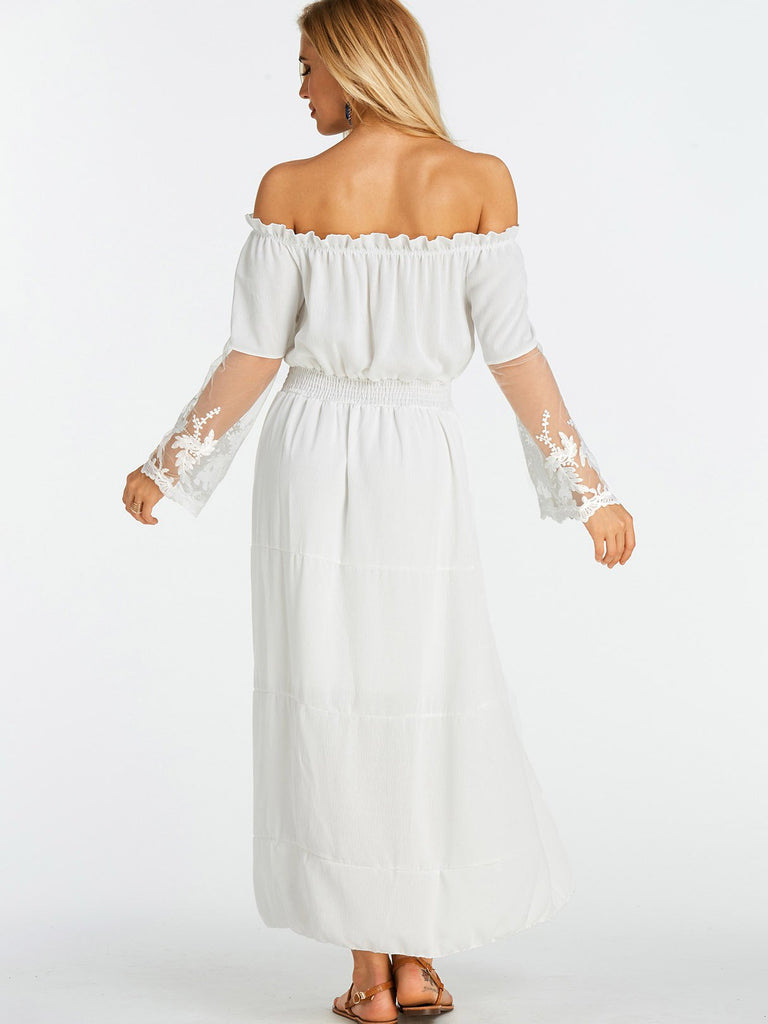 Womens White Off The Shoulder Dresses