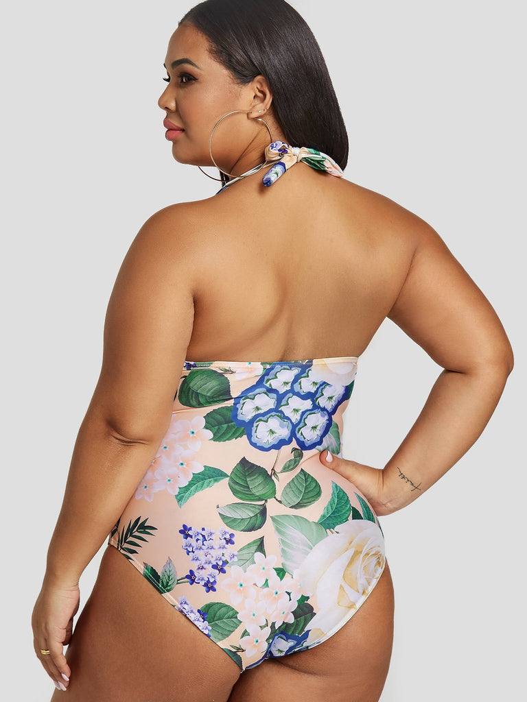 Ladies Sleeveless Plus Size Swimwear