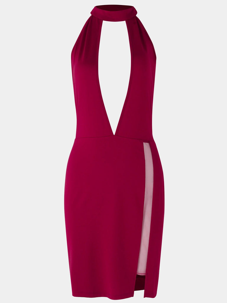 Womens Burgundy Sexy Dresses