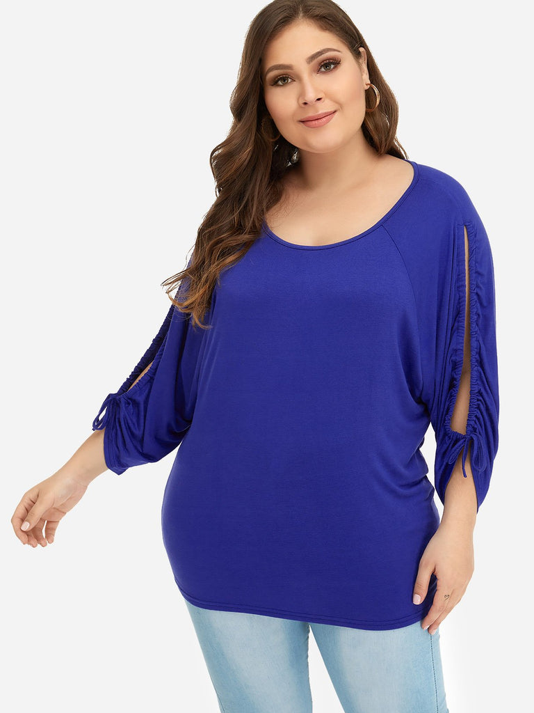 Ladies Blue Plus Size Tops