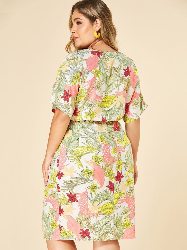 Ladies Floral Plus Size Dresses