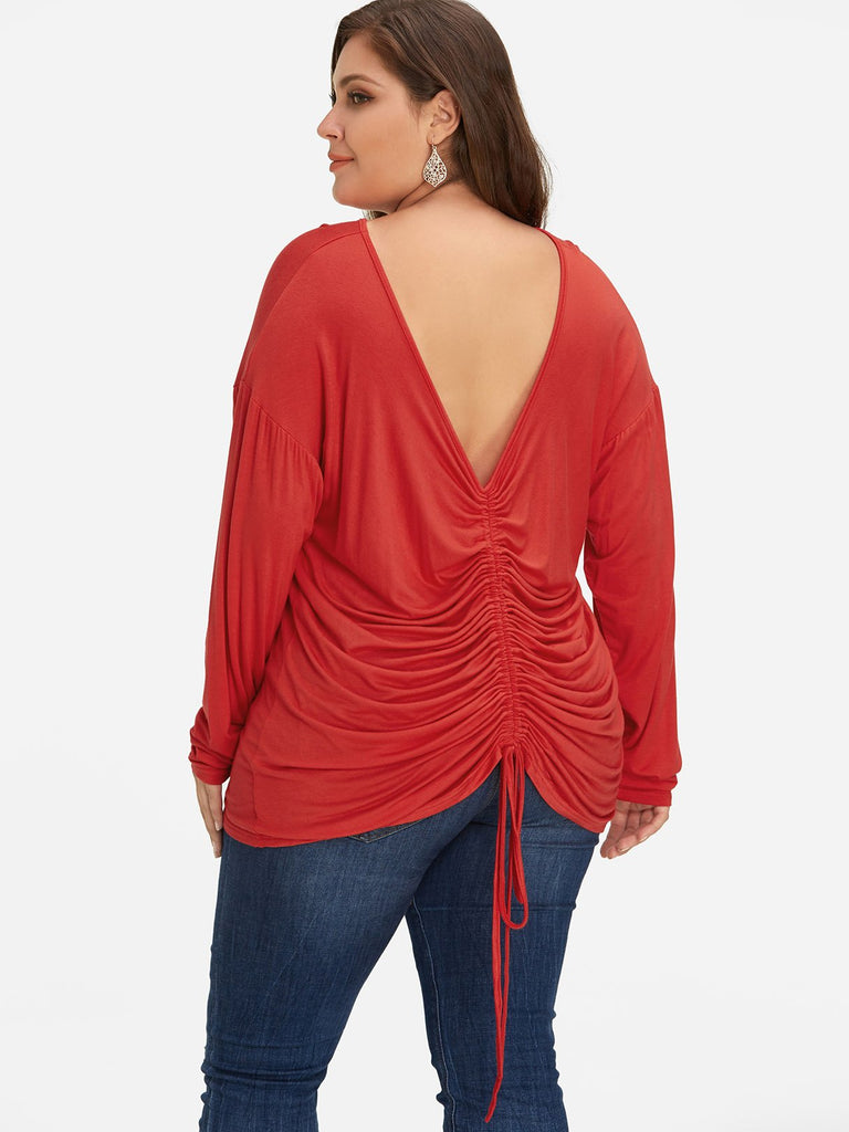 Womens Long Sleeve Plus Size Tops